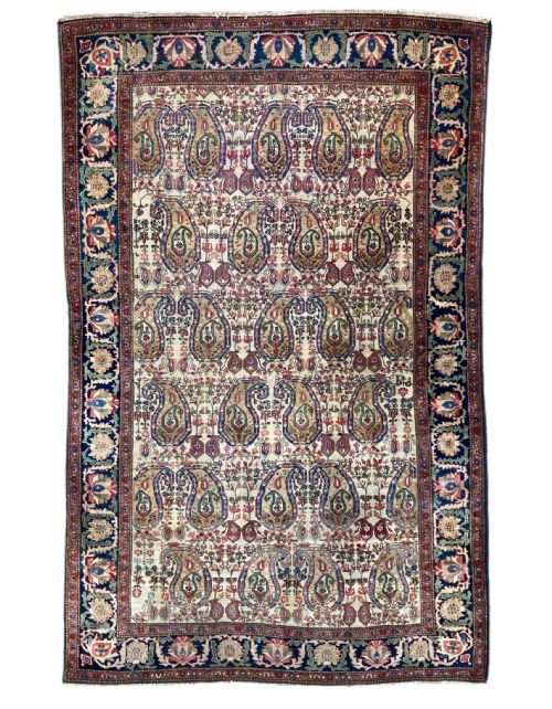 antique sarouk rug 207m x 130m - CATEGORY: ANTIQUE RUGS - DATED 1910