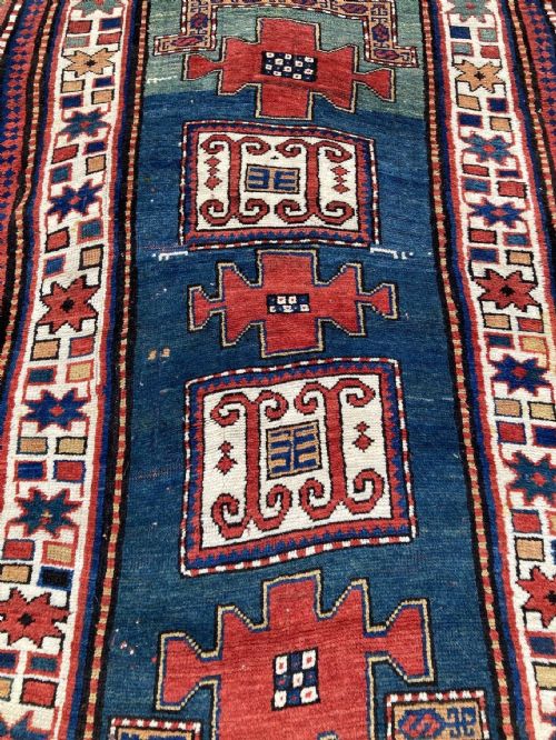 ANTIQUE CAUCASIAN KAZAK RUG 191M X 106M - ADDITIONAL PHOTO 4