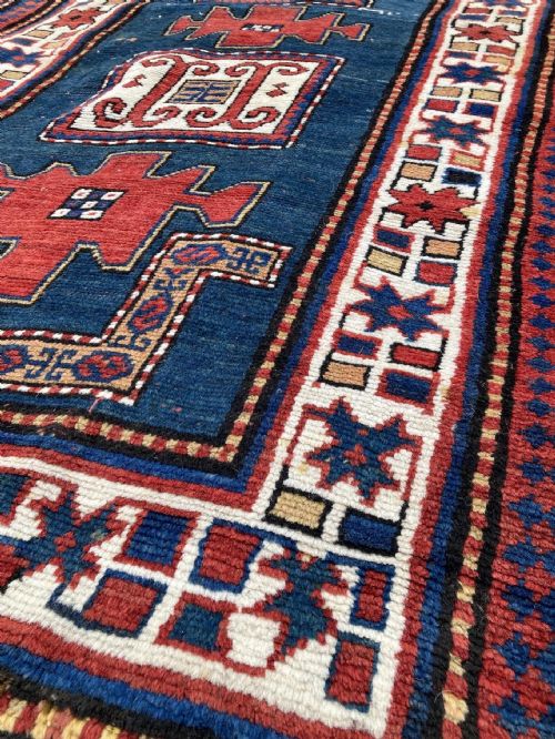 ANTIQUE CAUCASIAN KAZAK RUG 191M X 106M - ADDITIONAL PHOTO 5