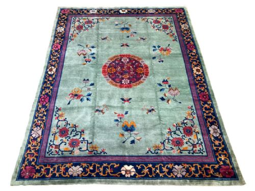 ANTIQUE CHINESE ART DECO CARPET 365M X 274M - ADDITIONAL PHOTO 1
