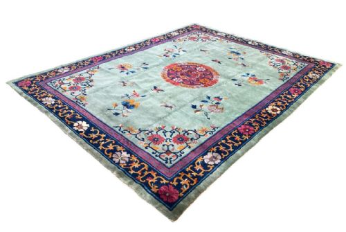 ANTIQUE CHINESE ART DECO CARPET 365M X 274M - ADDITIONAL PHOTO 2