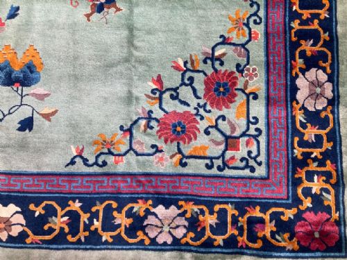 ANTIQUE CHINESE ART DECO CARPET 365M X 274M - ADDITIONAL PHOTO 3