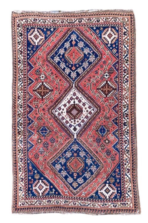 antique qashqai rug 192m x 116m - CATEGORY: ANTIQUE RUGS - DATED 1920