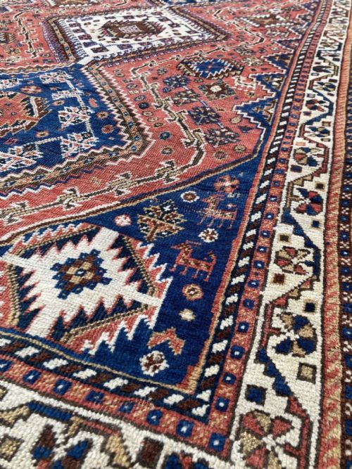 ANTIQUE QASHQAI RUG 192M X 116M - ADDITIONAL PHOTO 5