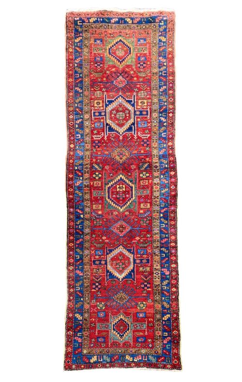 antique heriz runner 361m x 102m - CATEGORY: ANTIQUE RUGS - DATED 1910
