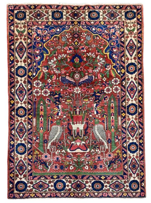 antique bakhtiar rug 205m x 145m - CATEGORY: ANTIQUE RUGS - DATED 1910