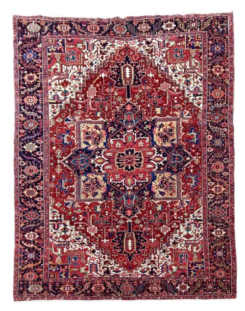 antique heriz carpet 364m x 264m - CATEGORY: ANTIQUE RUGS - DATED 1920