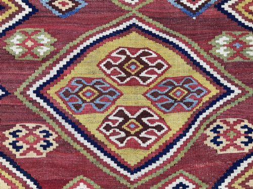 ANTIQUE QASHQAI KILIM 202M X 137M - ADDITIONAL PHOTO 11