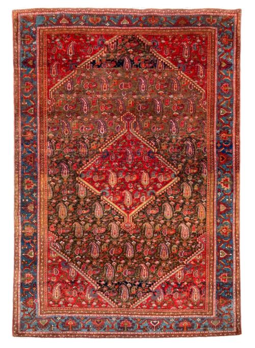 antique malayer rug 198m x 130m - CATEGORY: ANTIQUE RUGS - DATED 1900