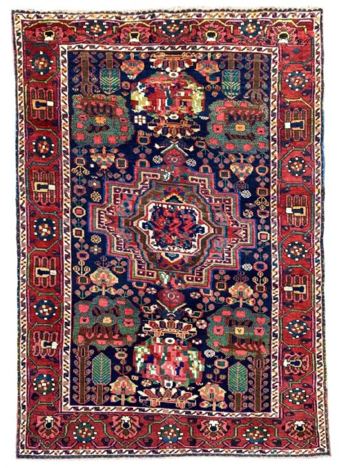 antique bakhtiar rug 210m x 138m - CATEGORY: ANTIQUE RUGS - DATED 1910