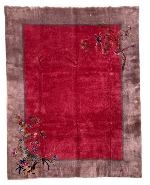 antique chinese art deco carpet 346m x 272m - CATEGORY: ANTIQUE RUGS - DATED 1920