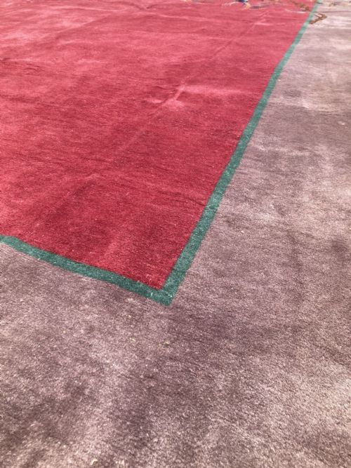 ANTIQUE CHINESE ART DECO CARPET 346M X 272M - ADDITIONAL PHOTO 5