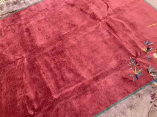 ANTIQUE CHINESE ART DECO CARPET 346M X 272M - ADDITIONAL PHOTO 7