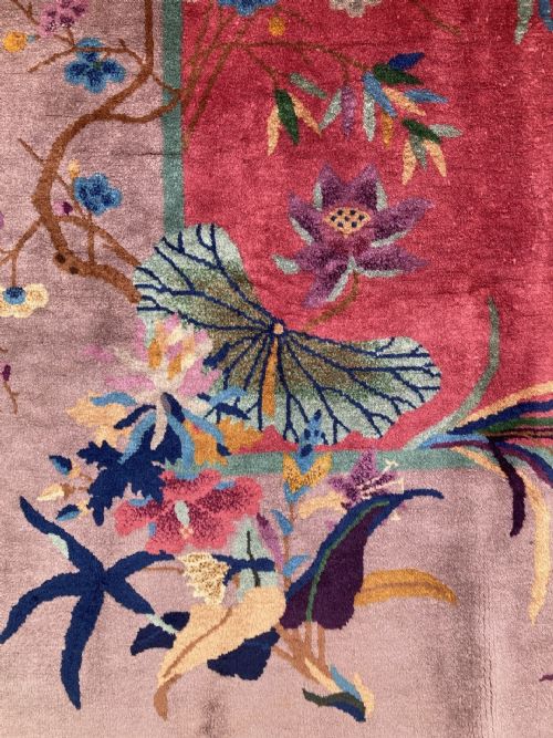 ANTIQUE CHINESE ART DECO CARPET 346M X 272M - ADDITIONAL PHOTO 10