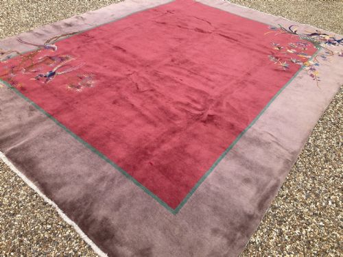 ANTIQUE CHINESE ART DECO CARPET 346M X 272M - ADDITIONAL PHOTO 11