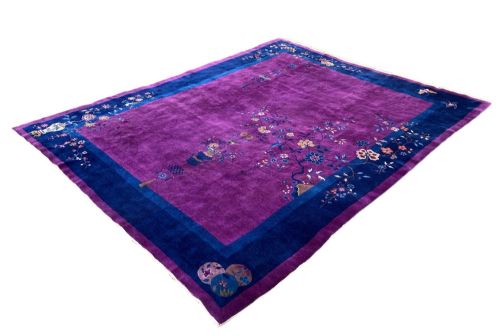 ANTIQUE CHINESE ART DECO CARPET 343M X 274M - ADDITIONAL PHOTO 2