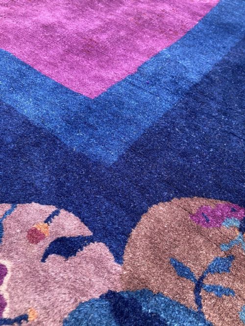 ANTIQUE CHINESE ART DECO CARPET 343M X 274M - ADDITIONAL PHOTO 6