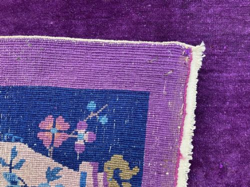 ANTIQUE CHINESE ART DECO CARPET 343M X 274M - ADDITIONAL PHOTO 8