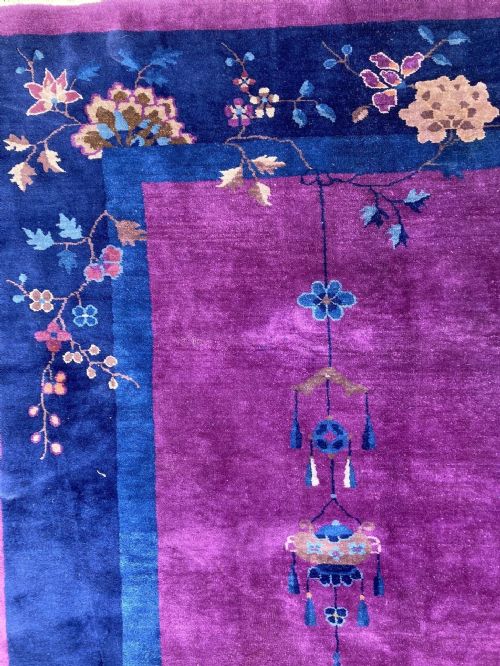 ANTIQUE CHINESE ART DECO CARPET 343M X 274M - ADDITIONAL PHOTO 11