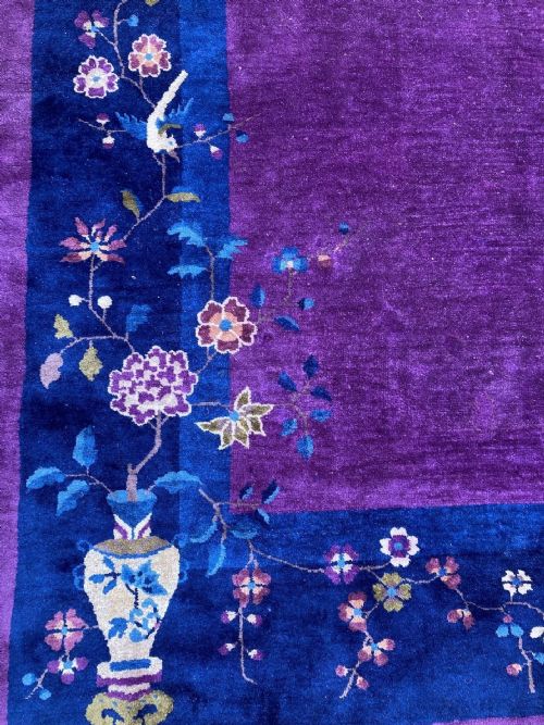 ANTIQUE CHINESE ART DECO CARPET 343M X 274M - ADDITIONAL PHOTO 12