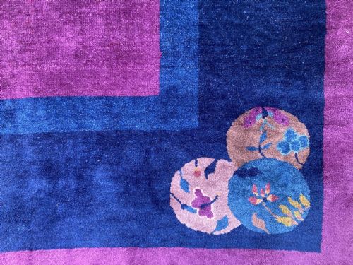 ANTIQUE CHINESE ART DECO CARPET 343M X 274M - ADDITIONAL PHOTO 13