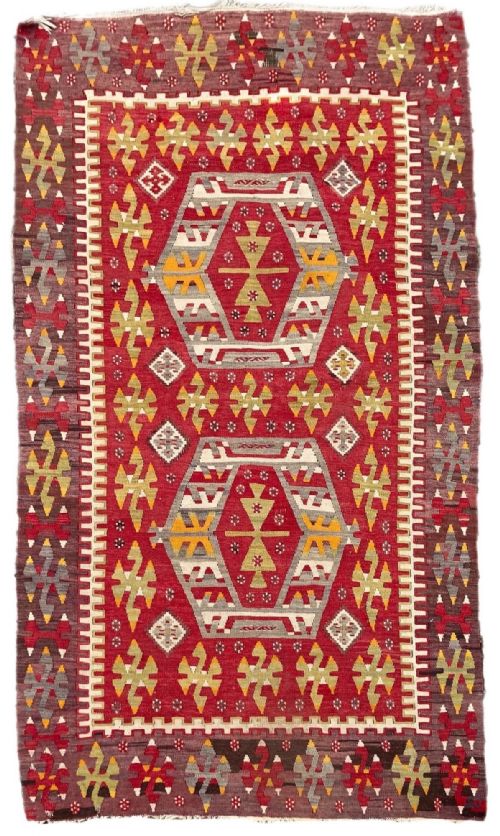 antique anatolian kilim 183m x 103m - CATEGORY: ANTIQUE RUGS - DATED 1910