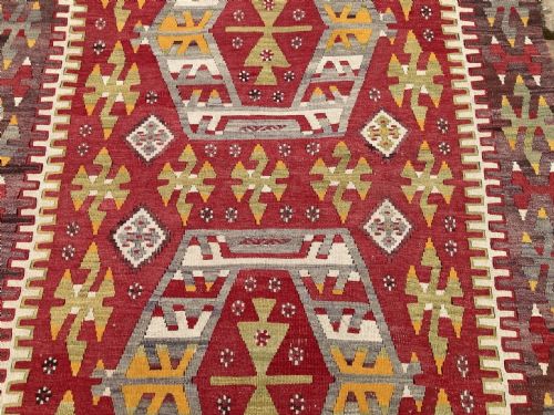 ANTIQUE ANATOLIAN KILIM 183M X 103M - ADDITIONAL PHOTO 5