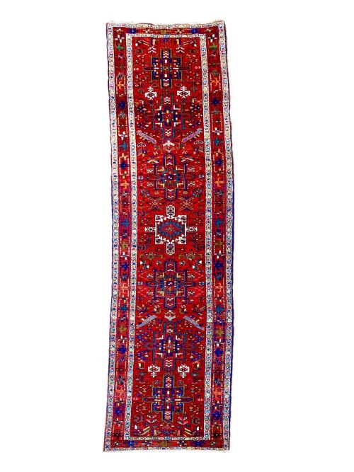 antique heriz runner 334m x 086m - CATEGORY: ANTIQUE RUGS - DATED 1910