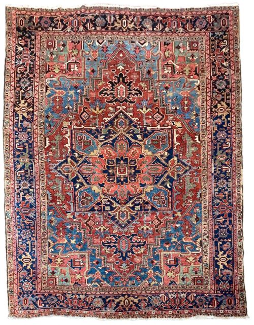 antique heriz carpet 316m x 235m - CATEGORY: ANTIQUE RUGS - DATED 1910