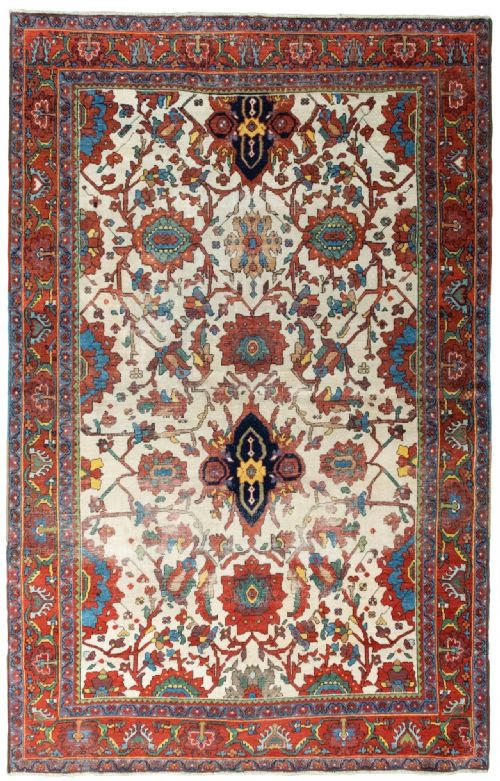 antique ferahan rug 197m x 124m - CATEGORY: ANTIQUE RUGS - DATED 1880