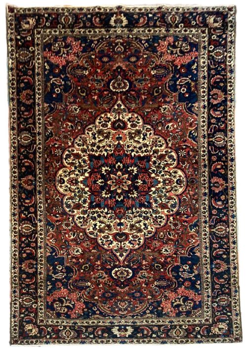antique bakhtiar rug 212m x 138m - CATEGORY: ANTIQUE RUGS - DATED 1920