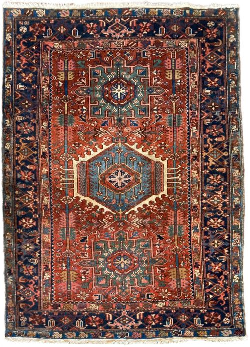 antique karadja rug 192m x 144m - CATEGORY: ANTIQUE RUGS - DATED 1910