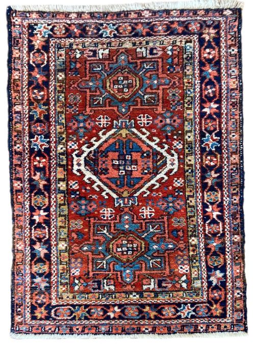 antique karadja rug 133m x 095m - CATEGORY: ANTIQUE RUGS - DATED 1920