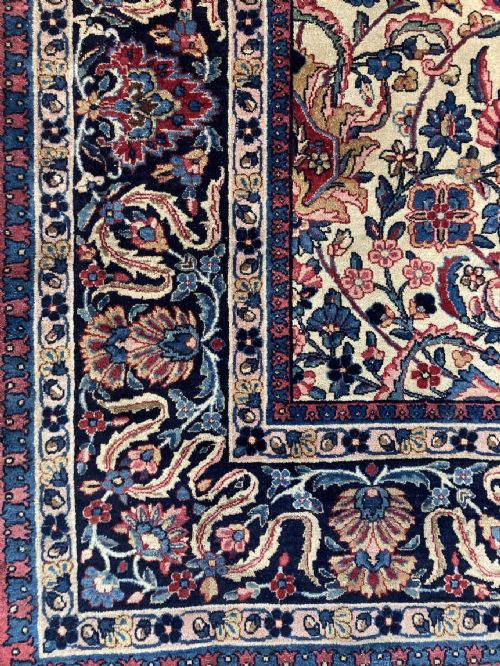 ANTIQUE KIRMAN LAVAR CARPET 294M X 241M - ADDITIONAL PHOTO 4