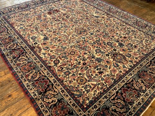 ANTIQUE KIRMAN LAVAR CARPET 294M X 241M - ADDITIONAL PHOTO 5