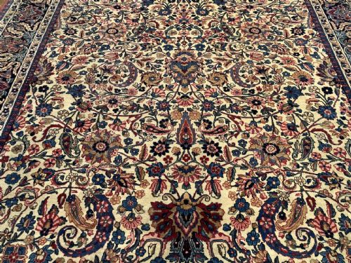 ANTIQUE KIRMAN LAVAR CARPET 294M X 241M - ADDITIONAL PHOTO 6