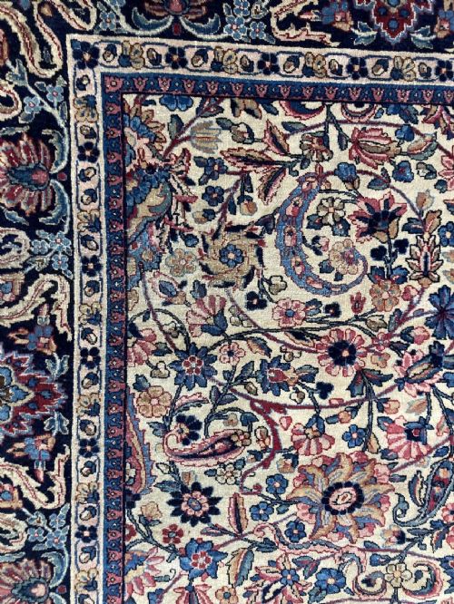 ANTIQUE KIRMAN LAVAR CARPET 294M X 241M - ADDITIONAL PHOTO 10