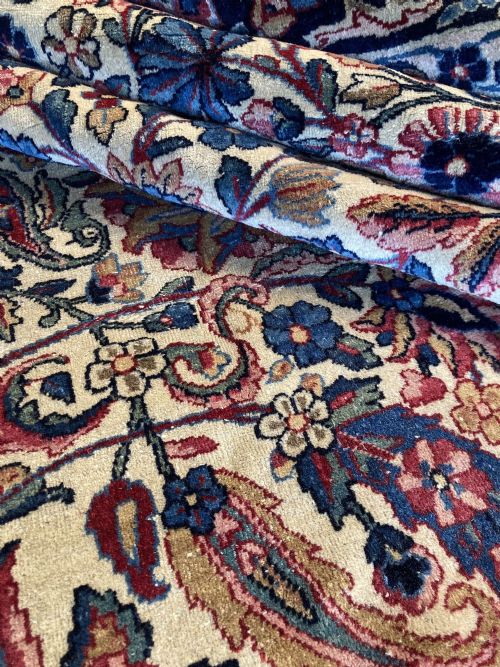 ANTIQUE KIRMAN LAVAR CARPET 294M X 241M - ADDITIONAL PHOTO 14