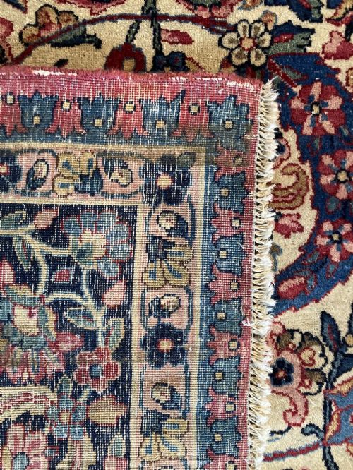 ANTIQUE KIRMAN LAVAR CARPET 294M X 241M - ADDITIONAL PHOTO 16