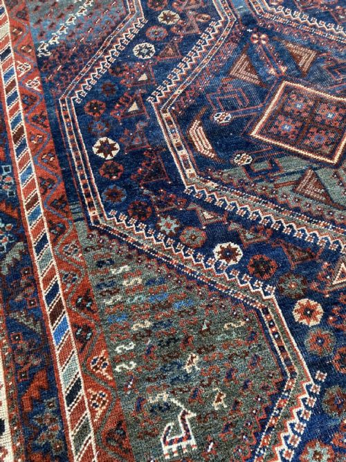 ANTIQUE QASHQAI CARPET 300M X 201M - ADDITIONAL PHOTO 12
