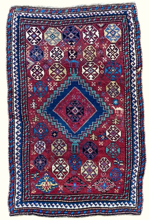 antique kurdish rug 220m x 133m - CATEGORY: ANTIQUE RUGS - DATED 1890