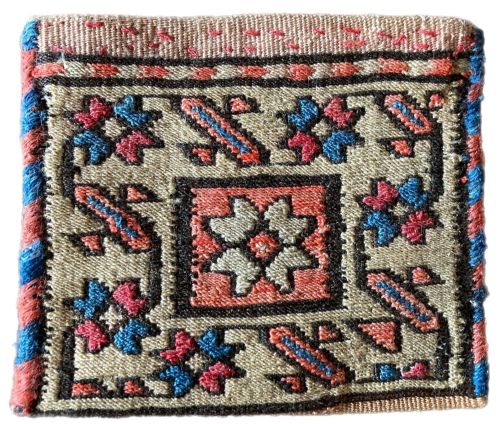 antique qashqai chanteh 017m x 019m - CATEGORY: ANTIQUE RUGS - DATED 1920