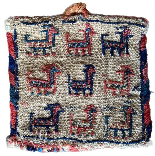 antique afshar chanteh 017m x 018m - CATEGORY: ANTIQUE RUGS - DATED 1850