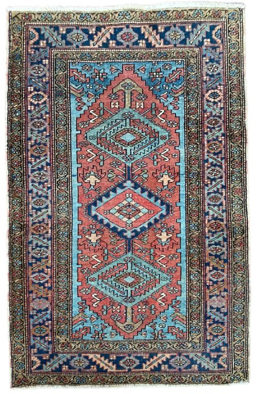 antique heriz rug 166m x 097m - CATEGORY: ANTIQUE RUGS - DATED 1900