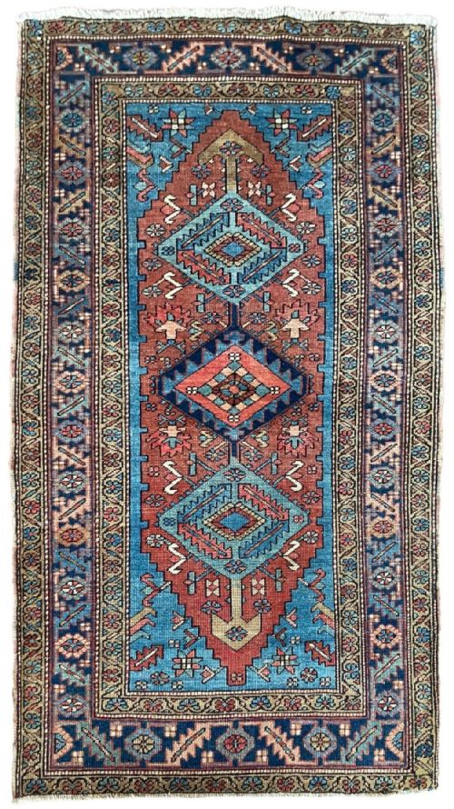 antique heriz rug 181m x 096m - CATEGORY: ANTIQUE RUGS - DATED 1900