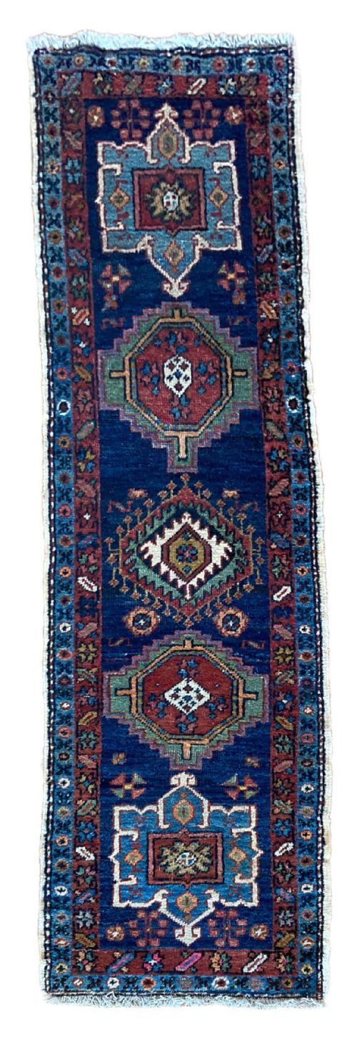 antique heriz runner 244m x 067m - CATEGORY: ANTIQUE RUGS - DATED 1920