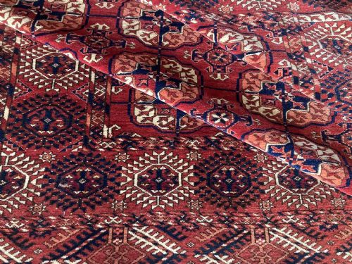 ANTIQUE TEKKE WEDDING RUG 170M X 137M - ADDITIONAL PHOTO 11