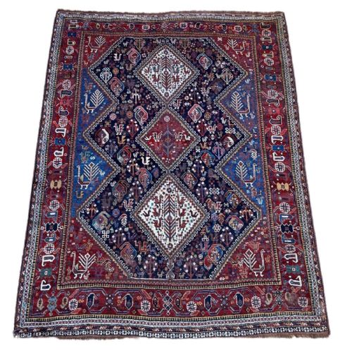 ANTIQUE QASHQAI RUG 190M 157M - ADDITIONAL PHOTO 1