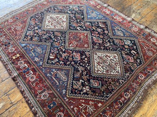 ANTIQUE QASHQAI RUG 190M 157M - ADDITIONAL PHOTO 3