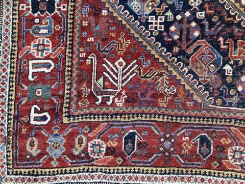 ANTIQUE QASHQAI RUG 190M 157M - ADDITIONAL PHOTO 4